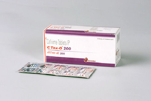 C Tax-O 200 Cefixime Antibiotic Tablet IP, 10x10 Alu Alu Strip