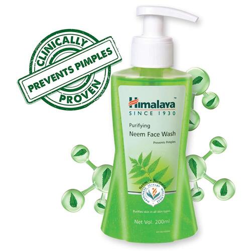 Himalaya Purifying Antibacterial Neem Face Wash, Clinically Tested, Pimple-Free Skin