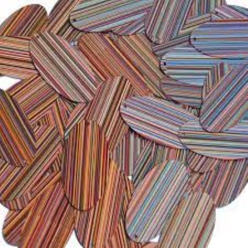 Oval Sequins - PVC, 1-3mm, 3-6mm, 6-9mm | Multicolor, Printed Pattern, Reversible for Embroidery and Craft Decoration