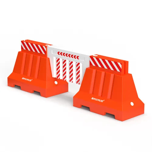 Modular Plastic Road Safety Barrier - 3000mm x 750mm | Easy To Use Crack Proof Ruggedly Constructed Manual Function Red Color