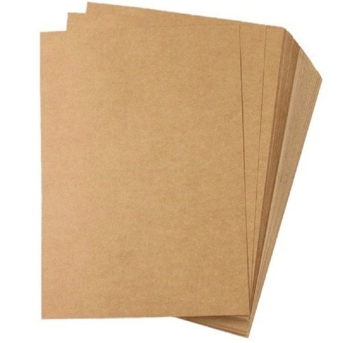 Moisture Proof Rectangle Shape Plain Brown Virgin Kraft Paper