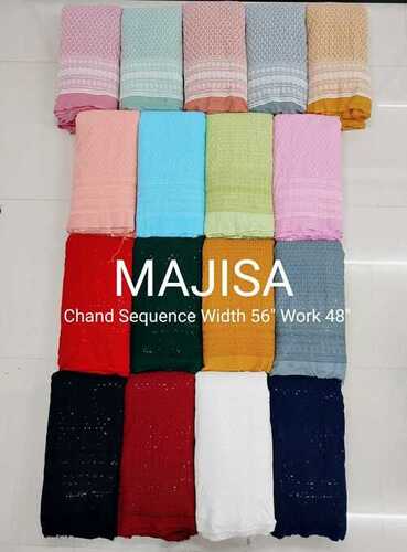 Waterproof Solid In Color Fastness Skin Friendly High Design Chand Sequence Rayon Sifly Fabric