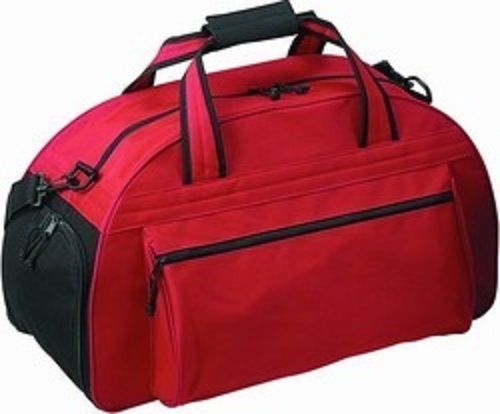 Zipper Closure Style Plain Red Luggage Bag With High Weight Bearing Strength