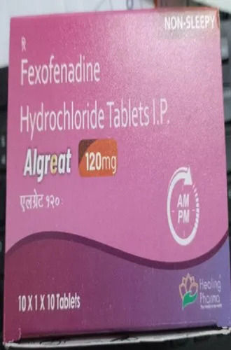 Algreat 120 Fexofenadine Antihistamine Tablet For Hay Fever And Conjunctivitis