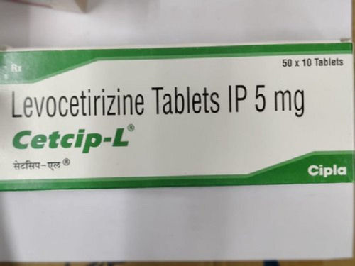 CETCIP-L Levocetirizine 5 MG Anti-Allergic Tablet IP, 50x10 Blister Pack