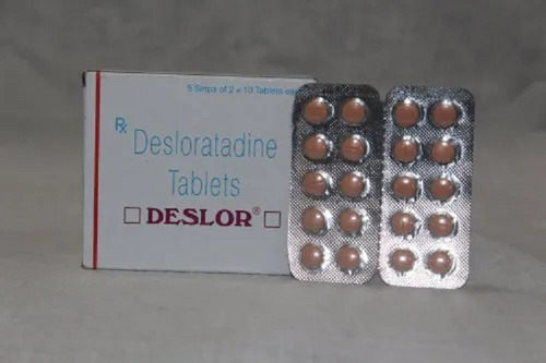 Deslor Desloratadine Antihistamine Tablet For Hay Fever And Hives, 10x10 Blister