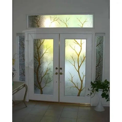 Durable Smooth Finish High Strength Etched Door Glass