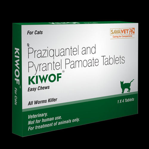 Kiwof Praziquantel And Pyrantel Pamoate Tablets For Veterinary Use, 1x4 Pack