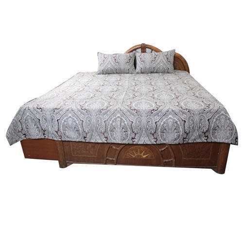 5X6 फुट ग्रे रंग नरम और चिकना हल्का प्रिंटेड डबल बेडशीट घनत्व: 250 किलोग्राम प्रति घन मीटर (Kg/M3)