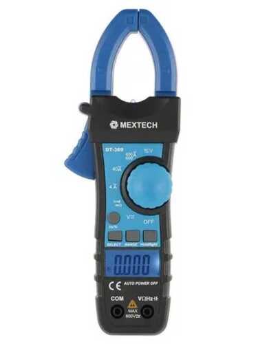 Blue And Black Mextech Digital Clamp Meter, 200 A-1000 A Dc Current