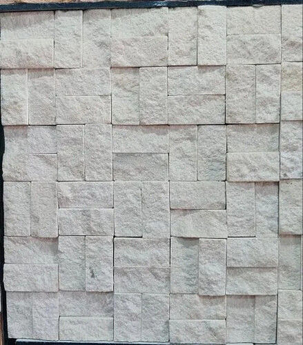 Easy To Install Rock Faced Surface Gwalior Mint Sandstone Tile (12 x12 Inch)