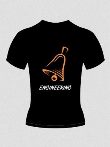 Engineering Print Half Sleeve T Shirt