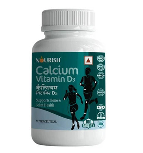 Nourish Calcium D3 टैबलेट, 100 टैबलेट बॉटल पैक