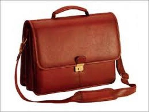 Plain Leather Office Bag With High Weight Bearing Capacity For Office Uses