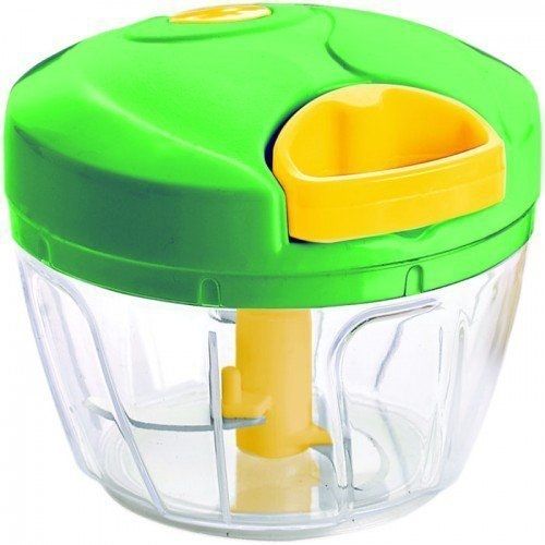 Round Handy Unbreakable Big with 3 Blades Plastic Vegetable Chopper	