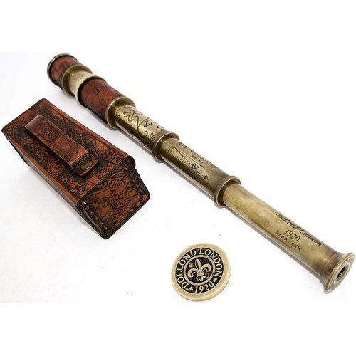 Cotton Antique Brass Telescope With Weight Upto 800 Gm, Round Shape at ...