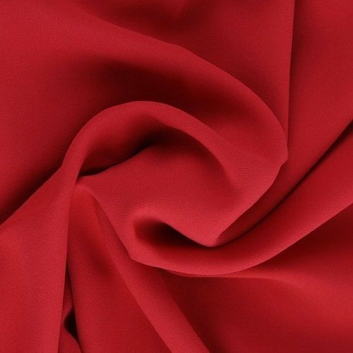 Comfortable Light Weight Skin Friendly And Soft  Red Plain Polyester Fabric