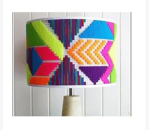 Designer Lamp Shade With Height 14 Inch And Plastic Body Material, Cotton Fabrics