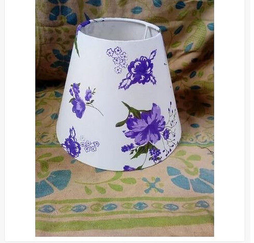 Indian Floral Print Lamp Shade With Height 13 Inch And Plastic Body Material