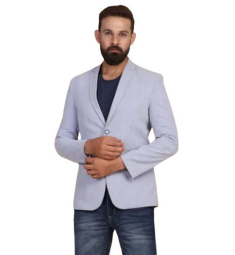 Cotton Multi Color Full Sleeves Plain Pattern Regular Fit Formal Wear Men'S Blazer