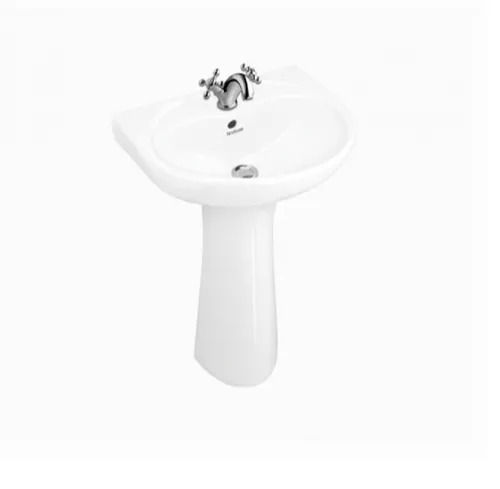 Plain Ceramic Hindware Wash Basin Pedestal