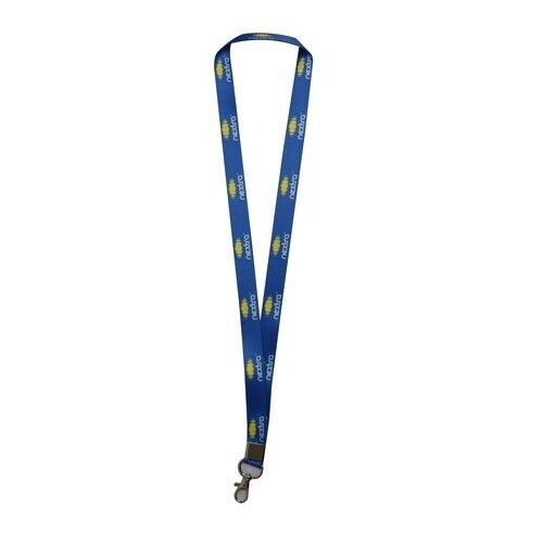 Polyester and Satin Blue Color Digital Printed ID Card Neck Lanyard, 17.5-18 Inch Length