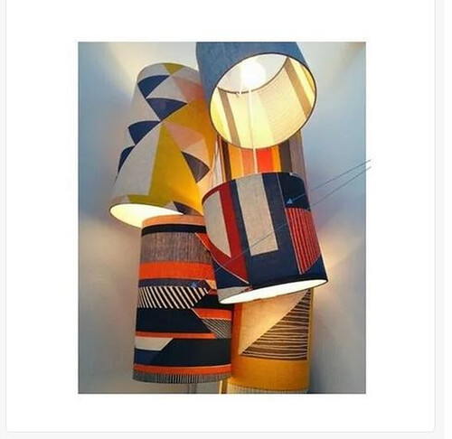 प्रिंटेड लैंप शेड ऊंचाई 14 इंच और प्लास्टिक बॉडी मटेरियल, कॉटन फ़ैब्रिक के साथ