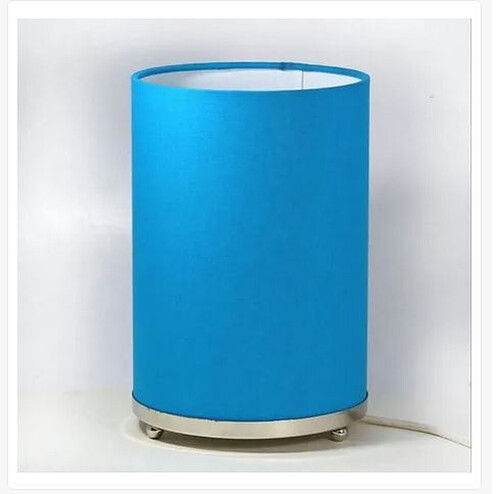 Sky Blue Table Lamp With 9 Inch Height And 5 Inch Diameter And LED Lighting