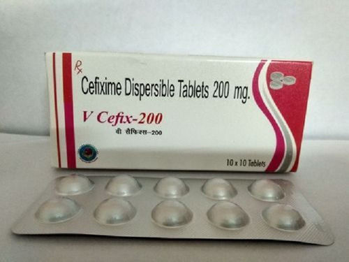 V Cefix-200 Cefixime 200 MG Antibiotic Dispersible Tablet, 10x10 Alu Alu