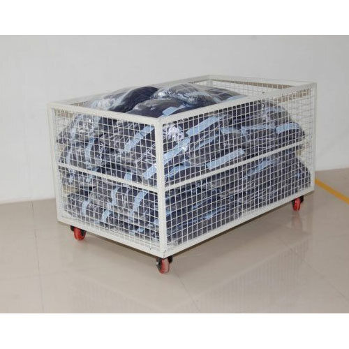 2 x 2.5ft Four Wheels Steel Material Fabric Storage Trolley with 4 Wheels