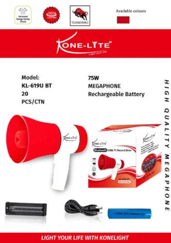 75W Wireless Megaphone with Bluetooth Connectivity and Rechargeable Battery 