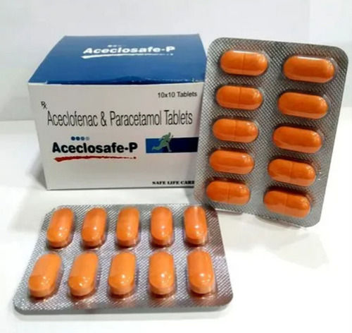 Aceclofenac And Paracetamol Tablets, 10x10 Tablets Blister Pack