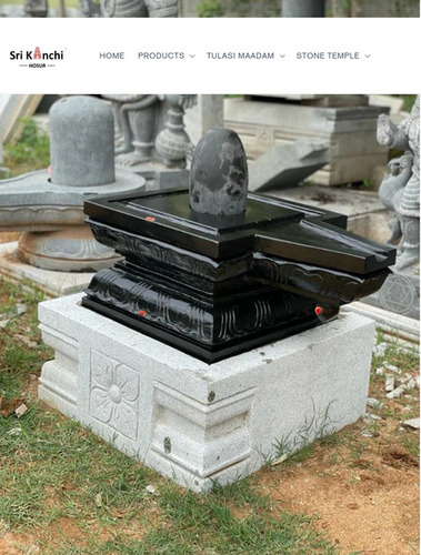 पूजा के लिए ब्राउन ग्रे स्टोन हस्तनिर्मित शिव लिंग आइडल