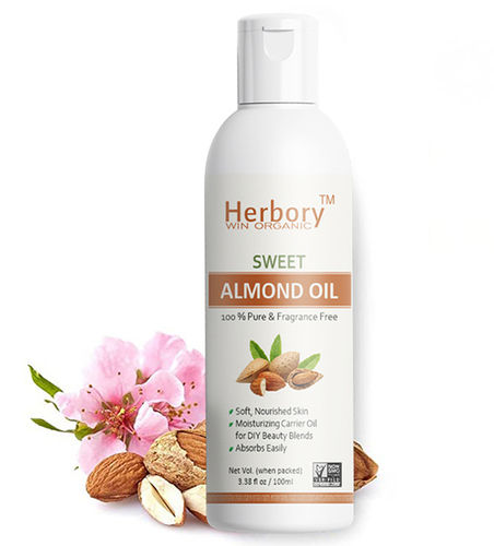 Pure And Fragrance Free Sweet Almond Oil -100ml (Pack Of 1x144 Bottle)