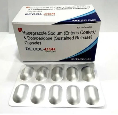 Rebeprazole And Domperidone Capsules, 10x10 Capsules Blister Pack