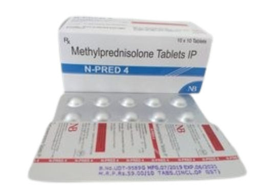 Lactose Monohydrate Magnesium Stearate Methylprednisolone Tablets Ip N-Pred 4 (10X10) Specific Drug