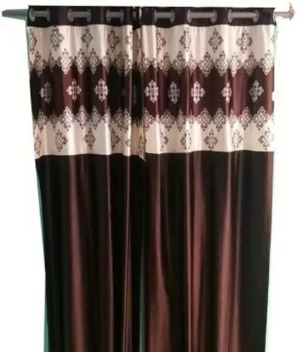 Brown Living Room Printed Door Curtain