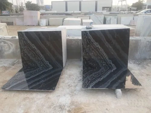 Long Life Span Slip Resistance Galaxy Black Marble Slab (Thickness 14 mm)