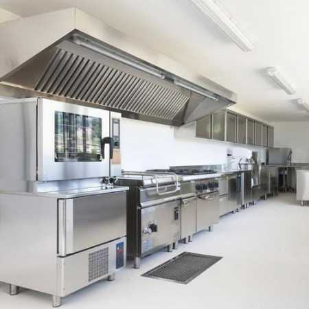 Wall Mounted Modular Electric Hood And Chimney For Commercial Kitchen 282 