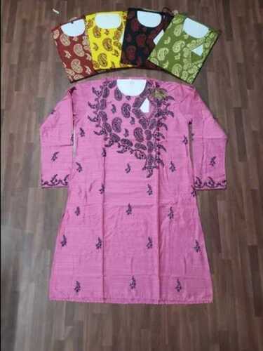 Festive Wear Men Embroidered Light Purple Cotton Kurta