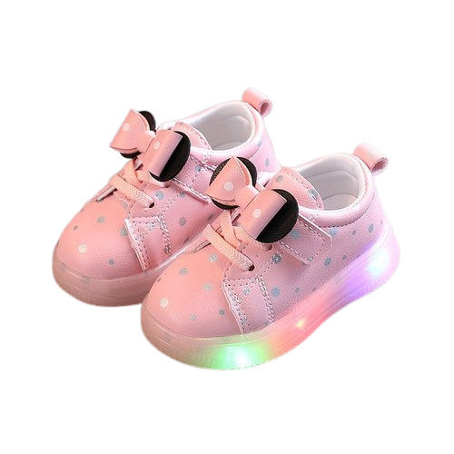 Multi Color Dotted Printed Pattern Led Shoes For Party Wear