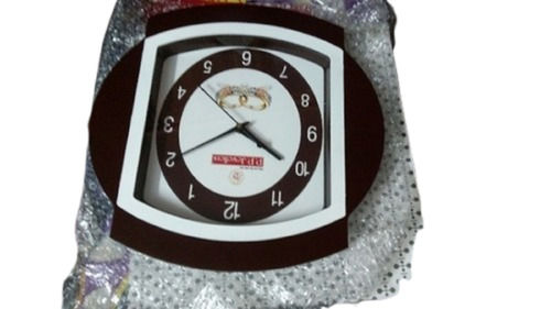 Black Round Impact And Wear Resistant Rectangular Polished Plastic Wall Clock