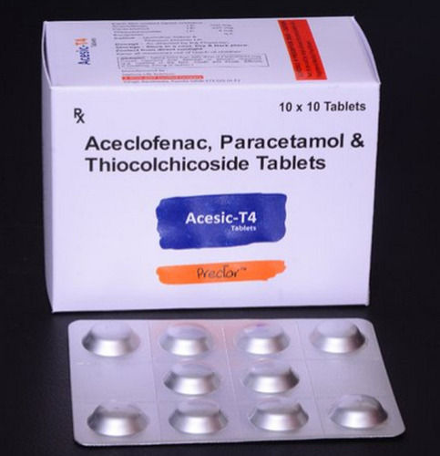 Aceclofenac With Thiocolchicoside Tablet, 10x10 Tablets Blister Pack