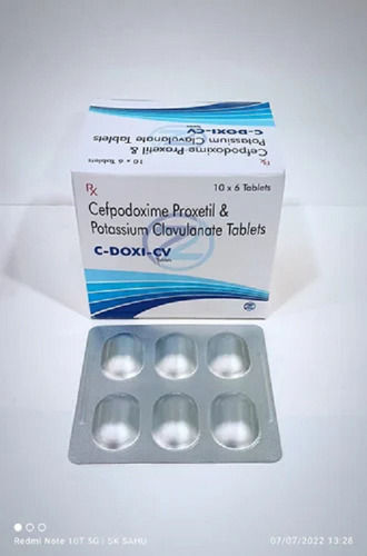 C-Doxi-CV Cefpodoxime Proxetil And Potassium Clavulanate Antibiotic Tablets, 10x6 Alu Alu