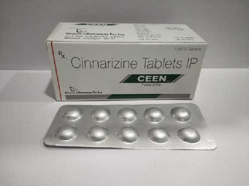 CEEN Cinnarizine 75 MG Tablets For Travel Motion Sickness, 10x10 Alu Alu