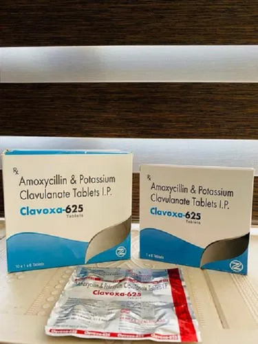 Clavoxa-625 Amoxicillin And Potassium Clavulanate Tablets, 10x1x6 Strip