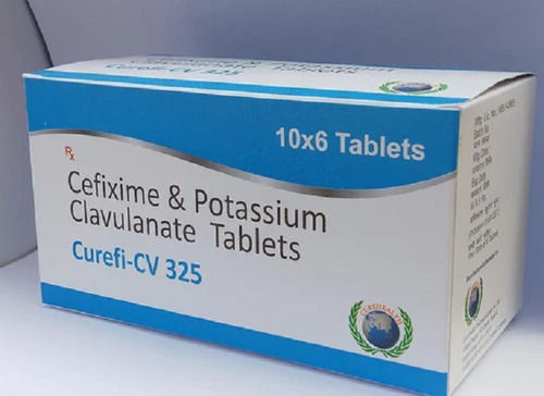 Curefi-Cv 325 Cefixime And Lactic Acid Bacillus 325 Mg Antibiotic Tablet, 10x6 Blister