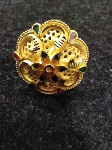 Gold Flower Ladies Ring 