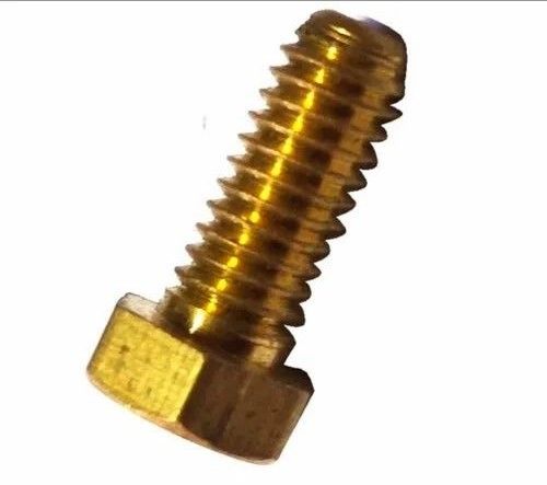 Hex Shape Head Brass Screw For Brass Fitting With 70 HRC Hardness