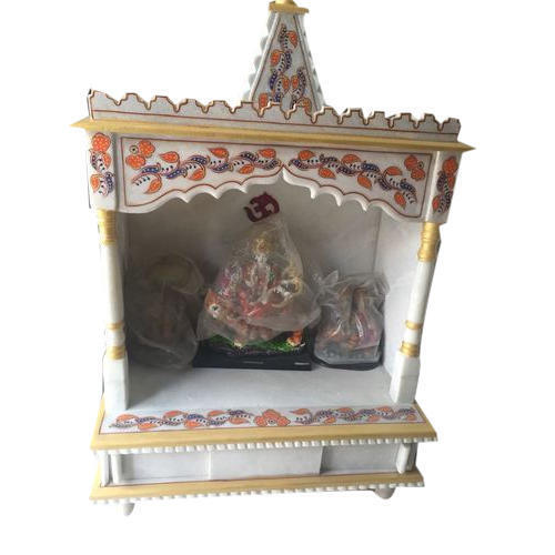 Impeccable Finish Scratch Resistance Hand Crafted Indoor Marble Temple